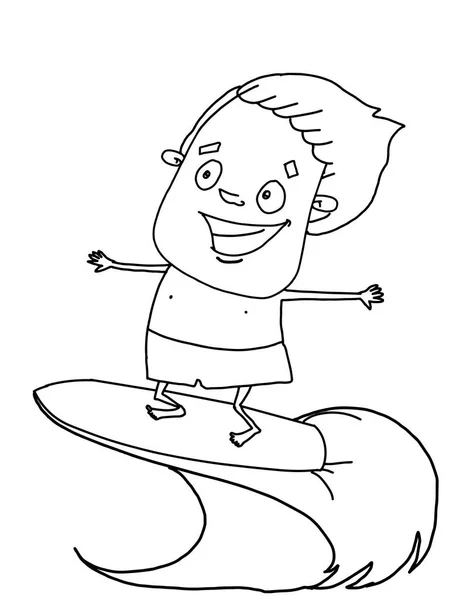 çizgi film adam sörf