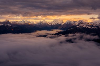 Dağ sunrise, Mount Fairview, Kanada, manzara görünümü