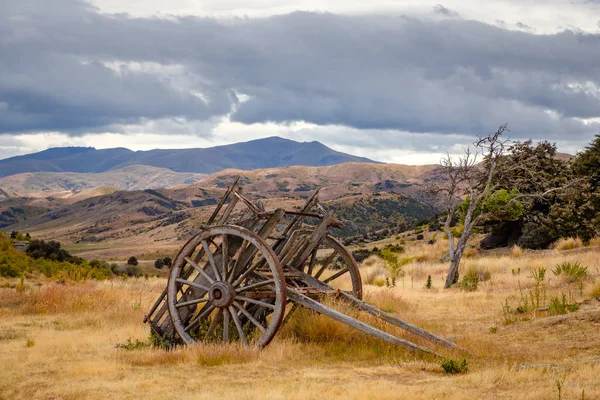 Zbytky starých horníci opustili město, Bendigo, Nový Zéland — Stock fotografie