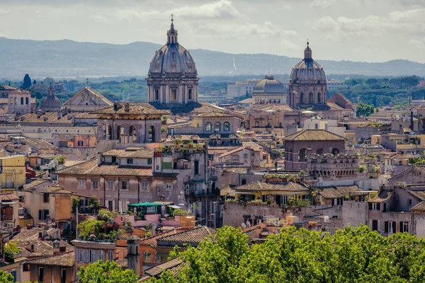 Rome skyline gród patrz od zamku San Angelo — Zdjęcie stockowe