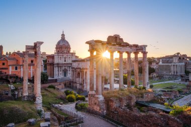 Doğal görünümünü Roman Forum gündoğumu, Roma