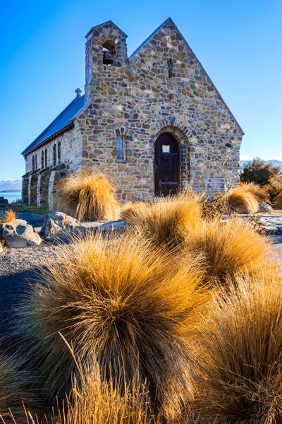 Church of good shepherd in warm autumn colors, New Zealand — Stock Photo, Image