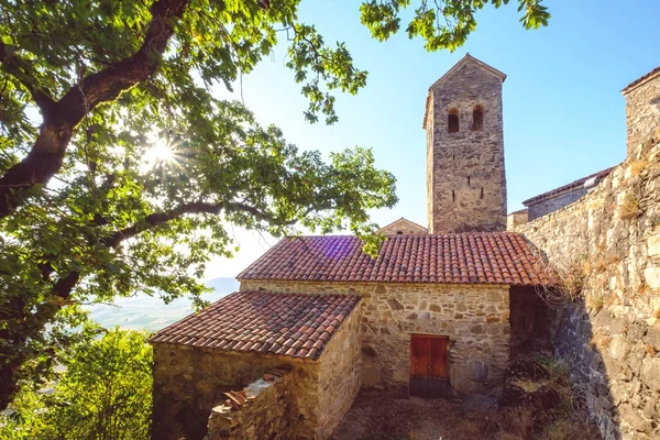 Vista Panorámica Del Monasterio Nekresi Luz Del Sol Ensueño País — Foto de Stock