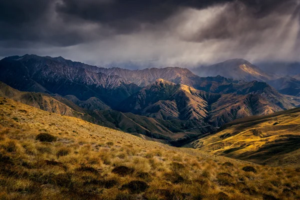 Dramatické Hory Krajina Blízkosti Queenstown Jižní Ostrov Nový Zéland — Stock fotografie