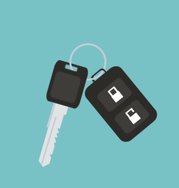 Araba anahtarı uzaktan kumanda araba ile.