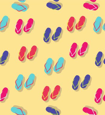 renkli flip flop desen
