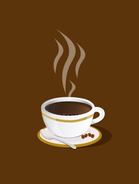 sıcak kahve çekirdekleri ile