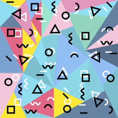 Poligonal memphis arka plan