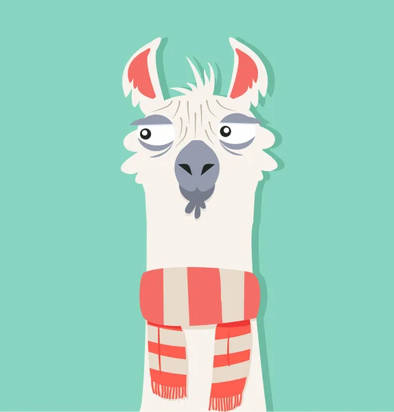 Alpaca con cicatriz — Archivo Imágenes Vectoriales