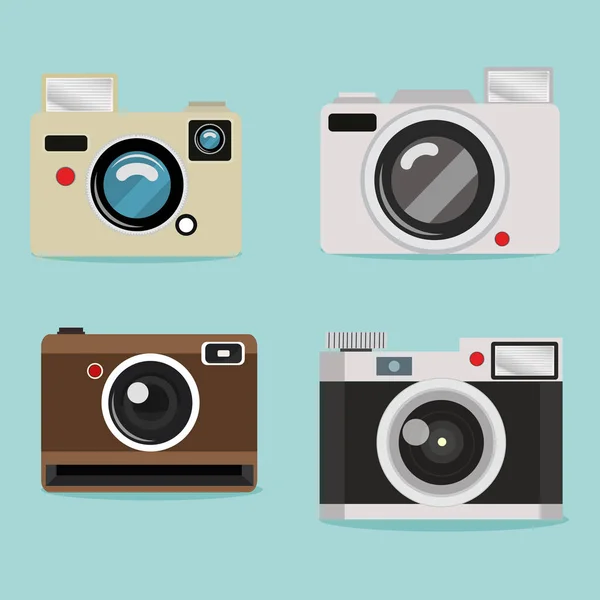 Camera of collection design — Stock Vector