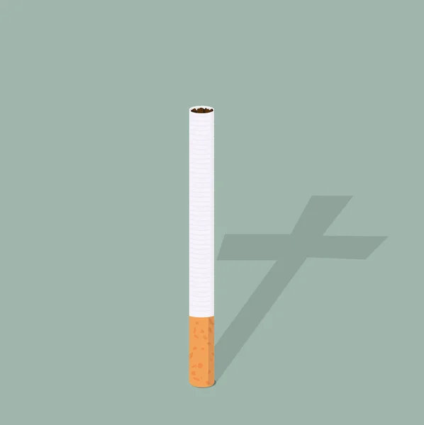 Zigarette mit Kreuz — Stockvektor