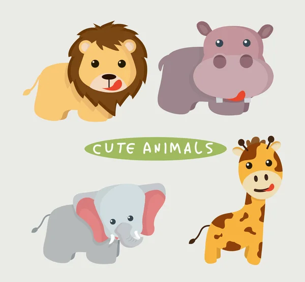 Animales lindos Vector — Archivo Imágenes Vectoriales