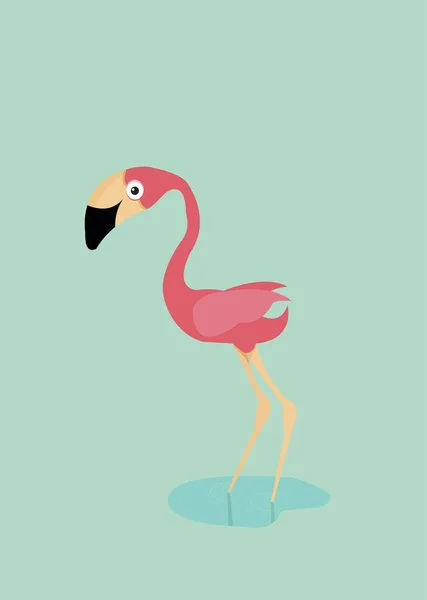 Ładny flamingo wektor — Wektor stockowy