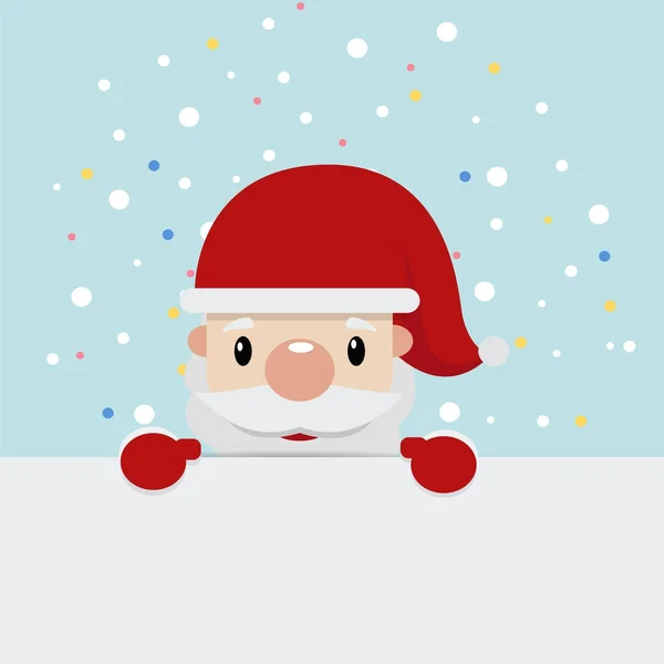 Piso santa claus fondo — Vector de stock