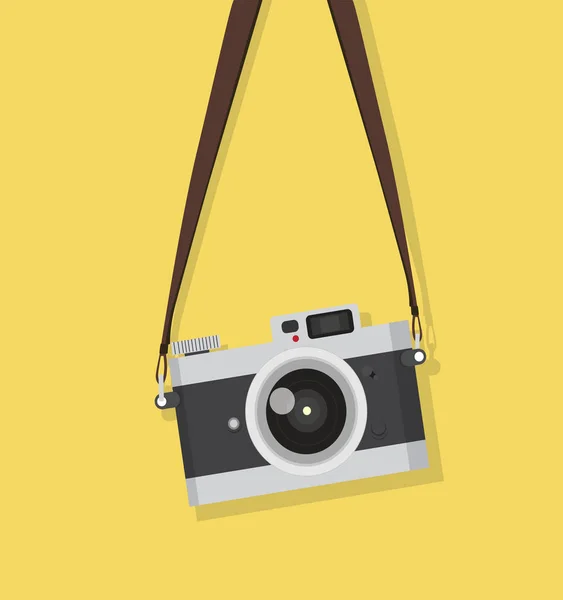 Hanging vintage camera — Stock Vector