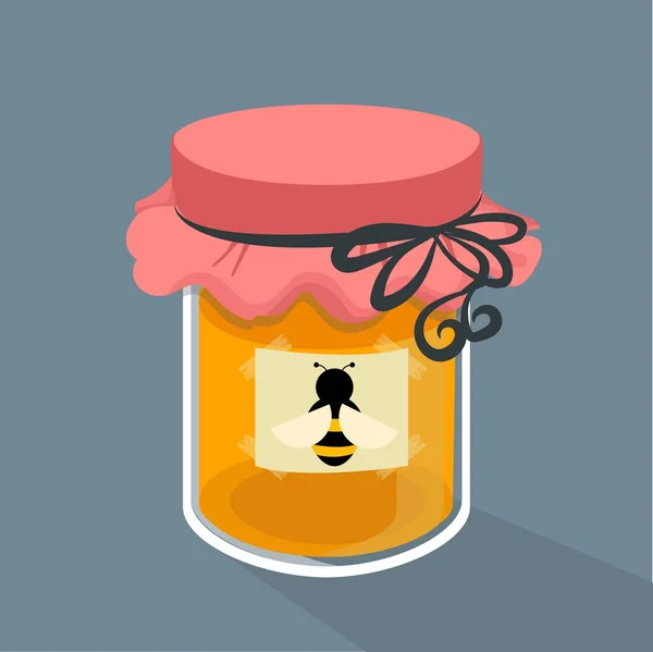 Pot de miel fond — Image vectorielle