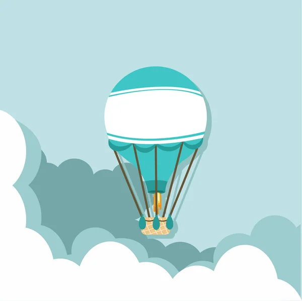 Hot air balloon in the sky — Stock Vector