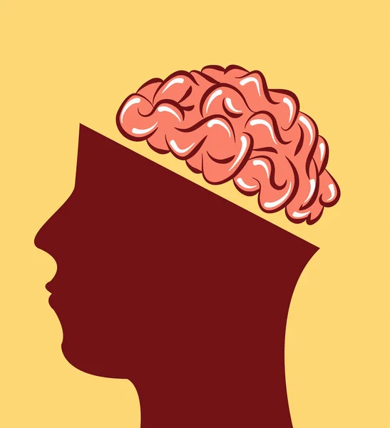 Vecteur cérébral humain — Image vectorielle