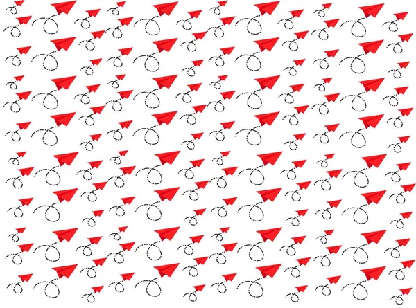 Papper flygplan sömlösa mönster — Stock vektor