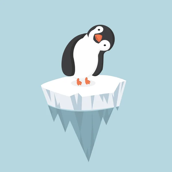 Πιγκουίνος με παγετώνας πάγο — Διανυσματικό Αρχείο
