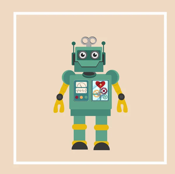 Hipster Vintage Robot Royalty Free Stock Vectors
