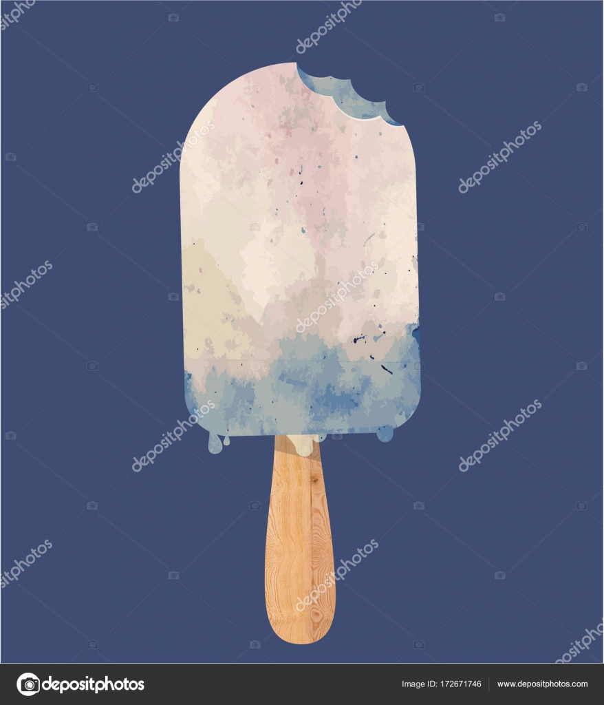 Textured icecream stick Stock Vector by