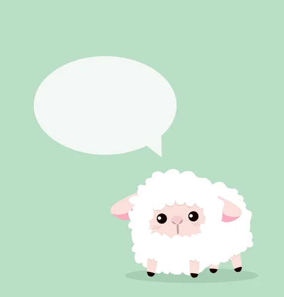 Sheep with speech bubble — Stock Vector
