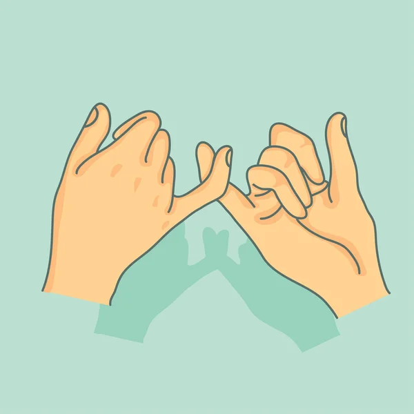 Pinky promise hands vector Royalty Free Stock Illustrations