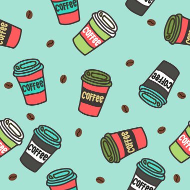 Çizim doodle kahve sameless