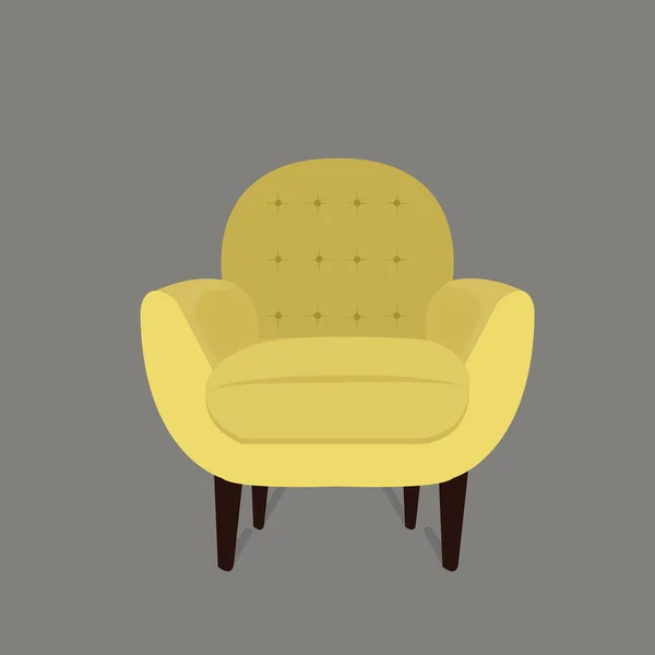 Yellow Modern Chair Vector — Stock Vector