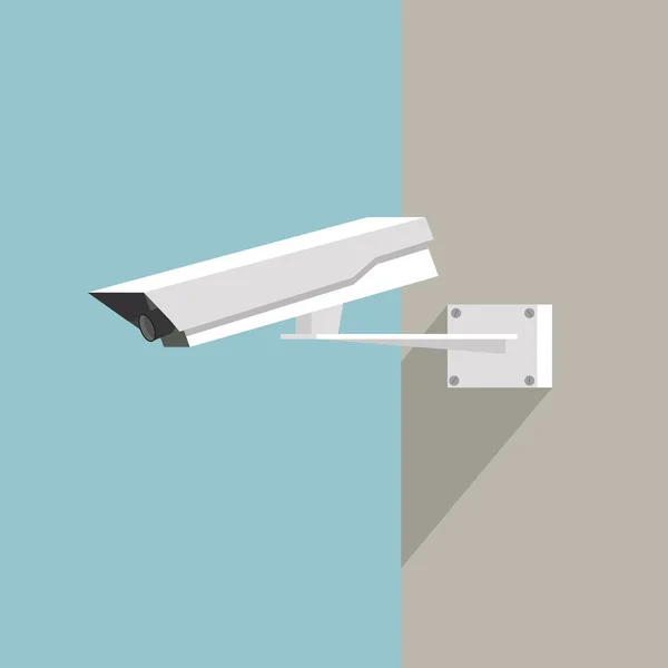Security Camera Icon Flat Design Style — Stock Vector