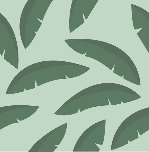 Green Leaves Pattern Vector — Stock Vector