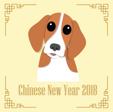 Çin yeni yılı arka plan ile köpek