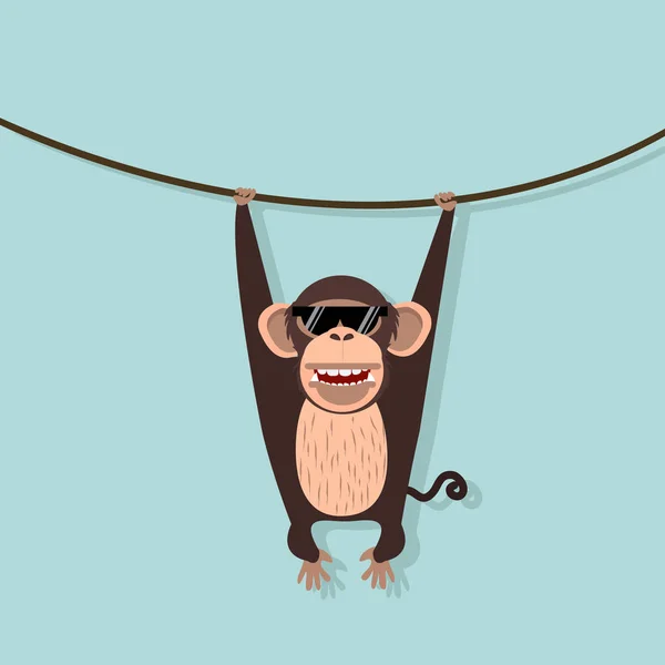 Μαϊμού Αναρρίχηση Αμπέλου — Διανυσματικό Αρχείο
