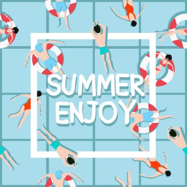 Halklar yaz yüzme keyfini çıkarın