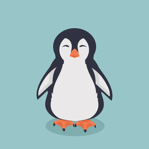 Smiling Penguin Cartoon Vector — Stock Vector