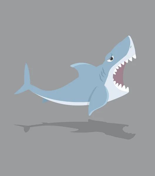 Cute Shark Bouche Ouverte — Image vectorielle