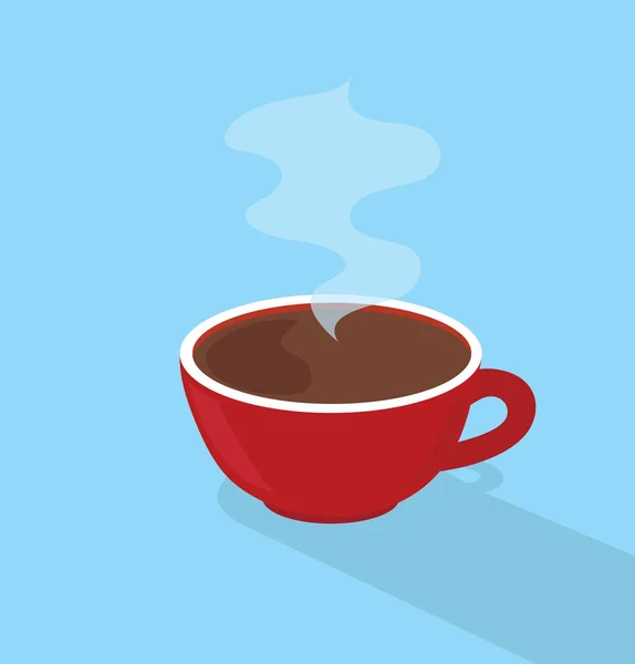 Kırmızı Kahve Bardağı Vektörü — Stok Vektör