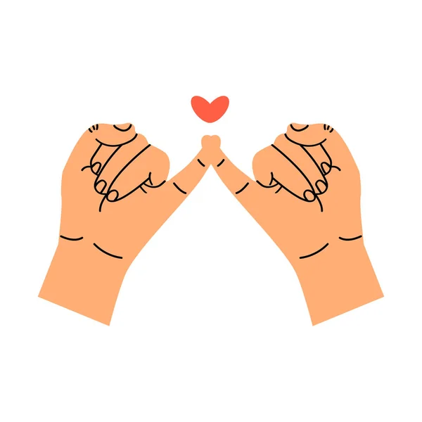 Little Finger Making Pinky Promise Stock Vector