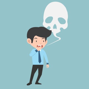 Sigara içen iş adamı çizimi