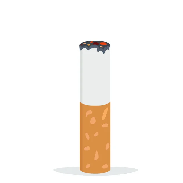 Cigarette Butt Flat Illustration Vector Icon — Stock Vector