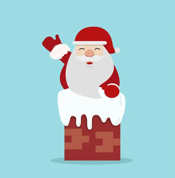 Santa Claus Ilustración Del Vector Techo — Vector de stock