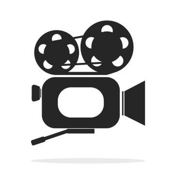 retro cinema film camera icon