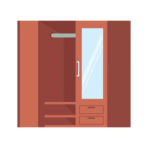 Isometric Closet Vector Icon White Background — Stok Vektör