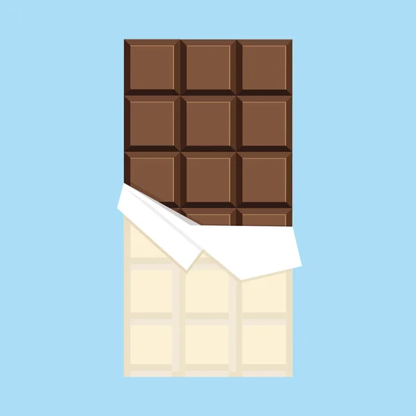 Barre Chocolat Vecteur Design Plat Minimal — Image vectorielle