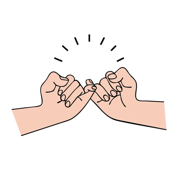 Hand Pinky Promise Vector Concept Royalty Free Stock Illustrations