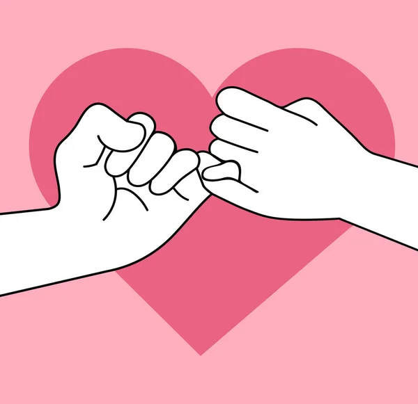 Hands Making Promise Sign Vector Concept Royalty Free Stock Illustrations