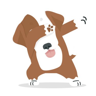 Hoş dokunuş Köpek karikatür vektörü