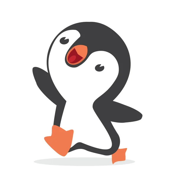 Щасливий Пінгвін Мультфільм Векторні Ілюстрації — стоковий вектор