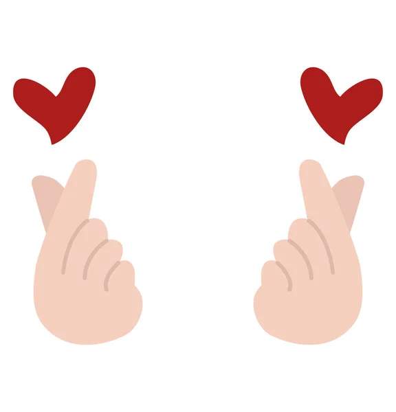 Mano Haciendo Mini Símbolo Del Corazón — Vector de stock